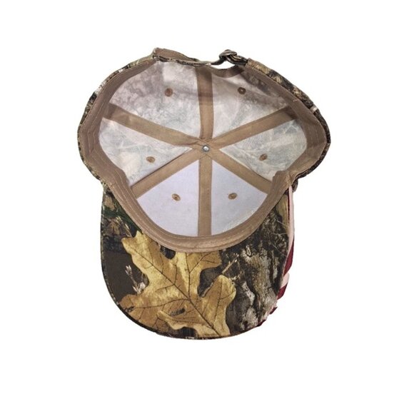 Baseball Hat Camo American Flag R Embroidery Cap Strap Adjust Realtree Hunting - Picture 6 of 6